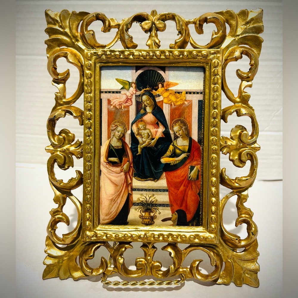 Virgin Mary & Jesus w/ St Ursula & St Catherine by Ghirlandaio framed print